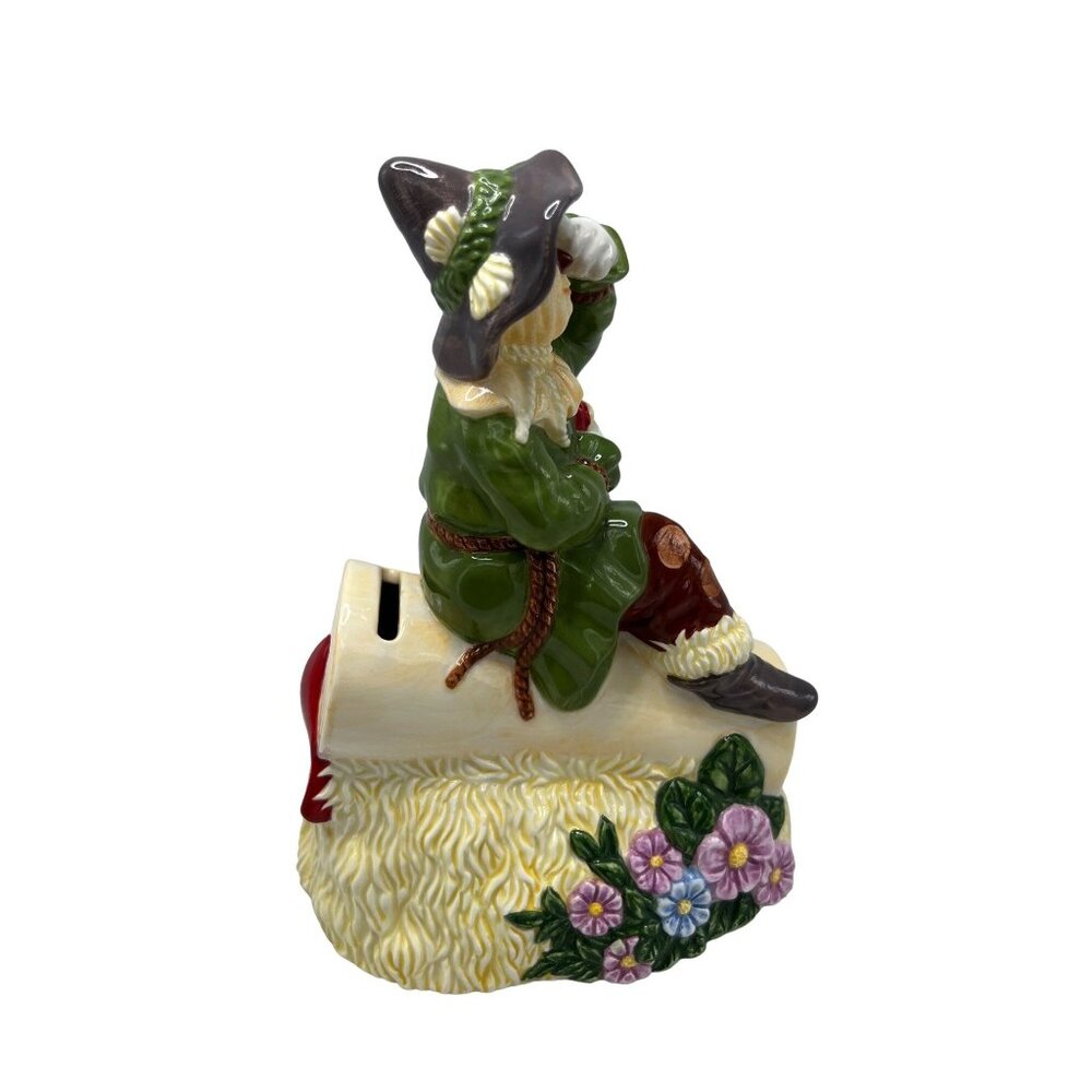 Vintage 1999 WIZARD OF OZ SCARECROW Figure Ceramic Bank by Enesco Turner Enter. - Picture 7 of 10